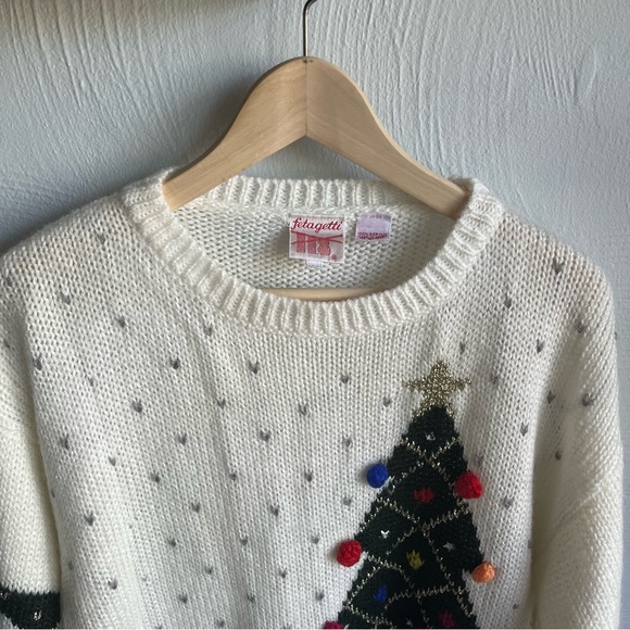 Vintage Fetagetti Ugly Christmas Knit Sweater M - Picture 2 of 7
